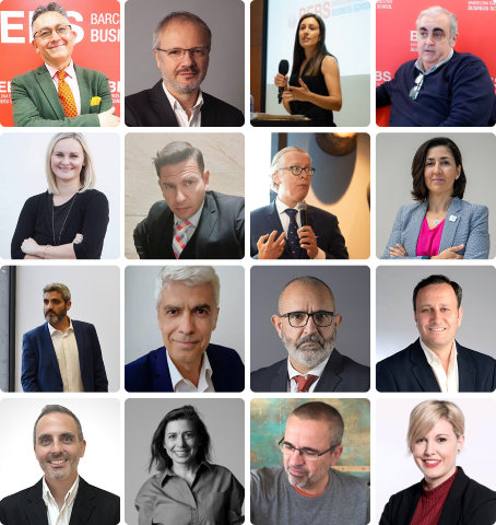 imagens de profesores en clases, conferencias y entrevistas 